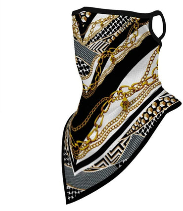 Chain Jewelry Print Cloth Face Covering w/ Earloops