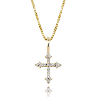 Gothic Crystal Cross • Sterling or Vermeil
