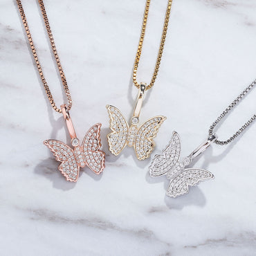 Laila Butterfly Pendant • Sterling or Vermeil