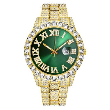 Jewel Tone Crystal Bezel Watch