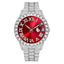 Jewel Tone Crystal Bezel Watch