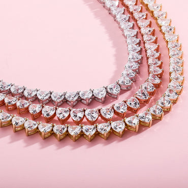 6MM 3-Prong Heart Tennis Chain